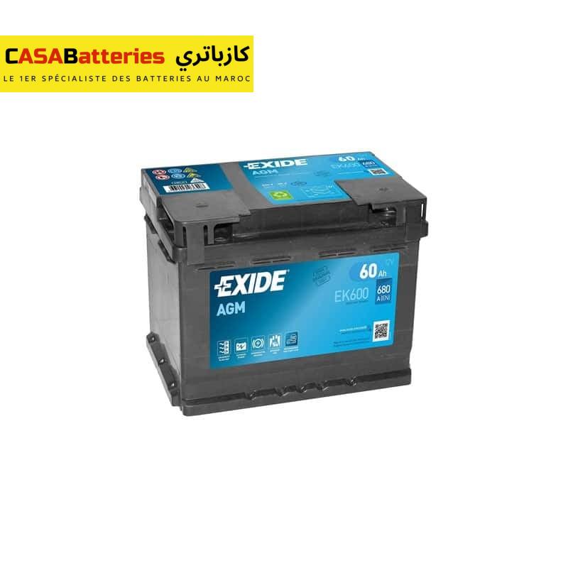 EXIDE EK600 L2 AGM START STOP 12V 60Ah