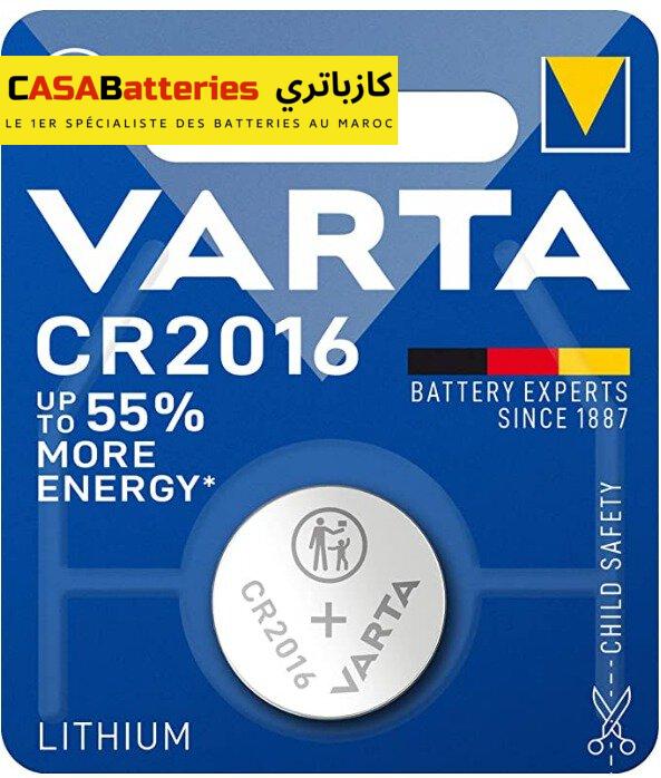 Varta – Pile bouton – CR2016 – Lithium 3V